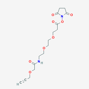 molecular formula C16H22N2O8 B10818507 Propargyl-O-C1-amido-PEG2-C2-NHS ester 