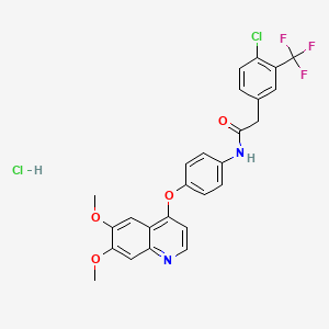 molecular formula C26H21Cl2F3N2O4 B10818614 c-Kit-IN-3 (hydrochloride) 