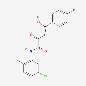 molecular formula C17H13ClFNO3 B10818639 N-(5-chloro-2-methylphenyl)-4-(4-fluorophenyl)-4-hydroxy-2-oxobut-3-enamide 