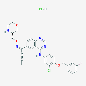 molecular formula C30H28Cl2FN5O3 B10818779 Epertinib hydrochloride 