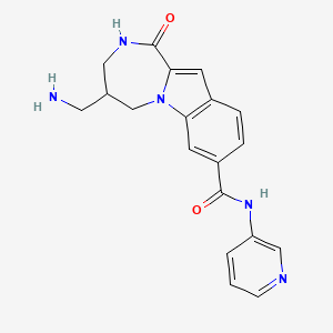 molecular formula C19H19N5O2 B10818874 Indole-based 7-membered lactam, 25a 
