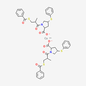 molecular formula C44H44CaN2O8S4 B10819000 Zofenopril (calcium salt) 