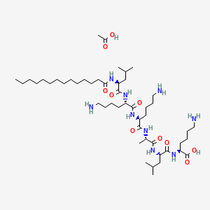 molecular formula C49H95N9O10 B10819004 Myristoyl Hexapeptide-16 Acetate 