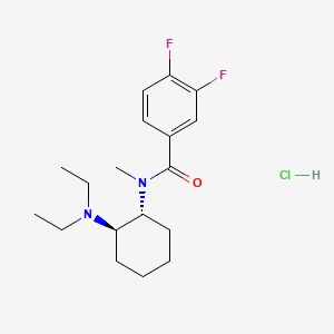 molecular formula C18H27ClF2N2O B10819009 N-[(1R,2R)-2-(diethylamino)cyclohexyl]-3,4-difluoro-N-methylbenzamide;hydrochloride CAS No. 2743078-88-6