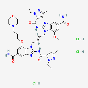 molecular formula C42H54Cl3N13O7 B10819160 diABZI STING agonist-1 trihydrochloride 