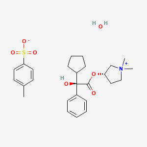molecular formula C26H37NO7S B10819209 Glycopyrronium Tosylate CAS No. 1883451-12-4