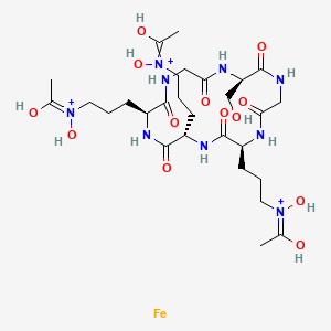 molecular formula C28H50FeN9O13+3 B10819251 Ferricrocin-iron 