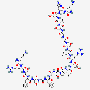 molecular formula C102H163N33O31 B10819309 H-Lys-Arg-Ser-Phe-Ser-Gly-Phe-Gly-Ser-Pro-Leu-Asp-Arg-Leu-Ser-Ala-Gly-Ser-Val-Asp-His-Lys-NH2 