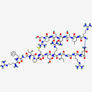 molecular formula C91H156N36O26S B10819361 H-Arg-Phe-Gly-Ile-Pro-Met-Asp-Arg-Ile-Gly-Arg-Asn-Arg-Leu-Ser-Asn-Ser-Arg-Gly-OH 