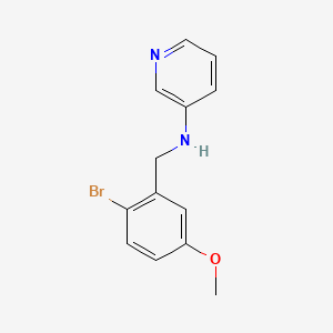 molecular formula C13H13BrN2O B10819374 N-[(2-bromo-5-methoxyphenyl)methyl]pyridin-3-amine 