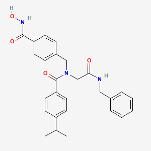 molecular formula C27H29N3O4 B10819379 N-(2-(benzylamino)-2-oxoethyl)-N-(4-(hydroxycarbamoyl)benzyl)-4-isopropylbenzamide 