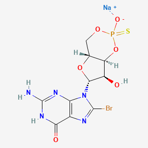 molecular formula C10H10BrN5NaO6PS B10819438 Rp-8-Br-cGMPS 