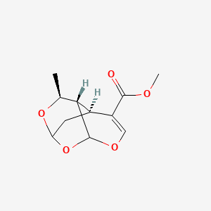 molecular formula C11H14O5 B10819584 methyl (7S,8S,9S)-9-methyl-2,4,10-trioxatricyclo[5.3.1.03,8]undec-5-ene-6-carboxylate 