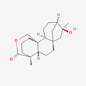 molecular formula C20H30O3 B10819723 Kauran-18-oic acid, 16,20-dihydroxy-, delta-lactone,(4alpha)- 