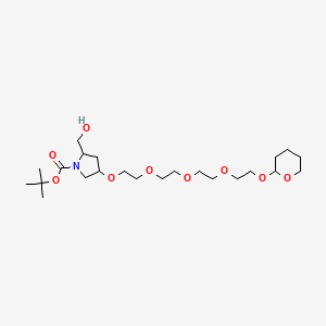 molecular formula C23H43NO9 B10819731 THP-PEG4-Pyrrolidine(N-Boc)-CH2OH 