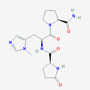 molecular formula C17H24N6O4 B10819806 pGlu-3CH3-His-Pro-NH2 