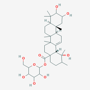 molecular formula C36H58O10 B10819826 [3,4,5-trihydroxy-6-(hydroxymethyl)oxan-2-yl] (1R,6aR,8aR,12aR,14bS)-1,10,11-trihydroxy-1,2,6a,6b,9,9,12a-heptamethyl-2,3,4,5,6,6a,7,8,8a,10,11,12,13,14b-tetradecahydropicene-4a-carboxylate 