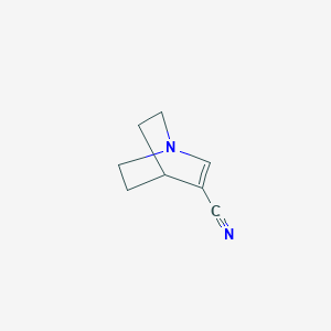 molecular formula C8H10N2 B010820 1-Azabicyclo[2.2.2]oct-2-ene-3-carbonitrile CAS No. 106037-35-8