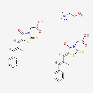 molecular formula C35H39N3O7S4 B10820050 Diepalrestat choline CAS No. 1665300-21-9