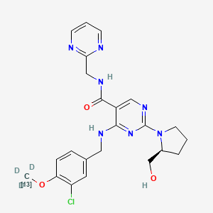 molecular formula C23H26ClN7O3 B10820087 Avanafil-13C-d3 