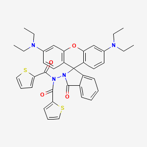 molecular formula C38H36N4O4S2 B10820093 Rhodamine dithenoyl hydrazide 