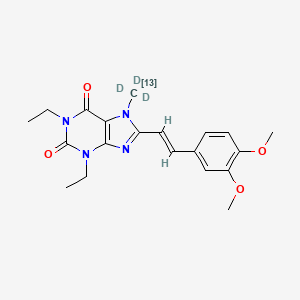 molecular formula C20H24N4O4 B10820236 Istradefylline-13C,d3 