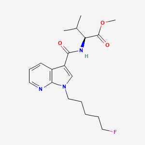 molecular formula C19H26FN3O3 B10820239 methyl (2S)-2-[[1-(5-fluoropentyl)pyrrolo[2,3-b]pyridine-3-carbonyl]amino]-3-methylbutanoate 
