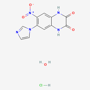 molecular formula C11H10ClN5O5 B10820264 YM-90K (hydrochloride hydrate) 