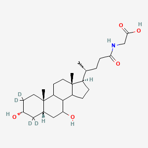 molecular formula C26H43NO5 B10820266 Glycoursodeoxycholic Acid-d4 