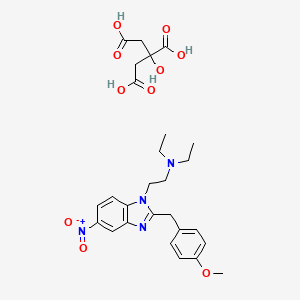 molecular formula C27H34N4O10 B10820268 Metonitazene citrate 