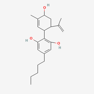 molecular formula C21H30O3 B10820293 2-(4-Hydroxy-3-methyl-6-prop-1-en-2-ylcyclohex-2-en-1-yl)-5-pentylbenzene-1,3-diol 