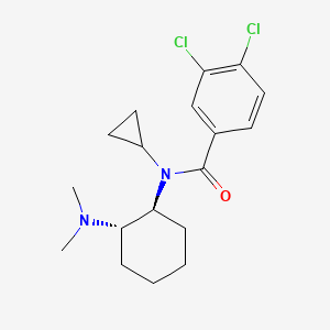 molecular formula C18H24Cl2N2O B10820367 3,4-dichloro-N-cyclopropyl-N-[(1S,2S)-2-(dimethylamino)cyclohexyl]benzamide 