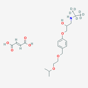molecular formula C22H35NO8 B10820409 Bisoprolol-d7 (hemifumarate) 