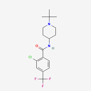 molecular formula C17H22ClF3N2O B10820467 Antiviral agent 43 