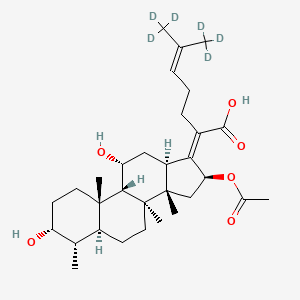 molecular formula C31H48O6 B10820630 Fusidic Acid-d6 