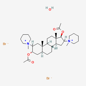 molecular formula C35H62Br2N2O5 B10820803 Pancuronium bromide monohydrate CAS No. 22189-36-2