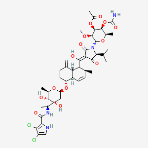 molecular formula C43H58Cl2N4O14 B10820908 Kibdelomycin A 