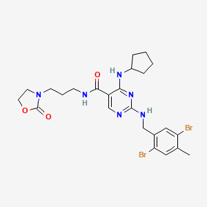 molecular formula C24H30Br2N6O3 B10821022 Cask-IN-1 
