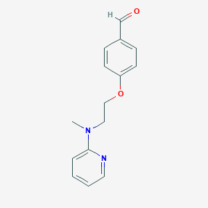 molecular formula C15H16N2O2 B108211 4-(2-(Methyl(pyridin-2-yl)amino)ethoxy)benzaldehyde CAS No. 122321-03-3