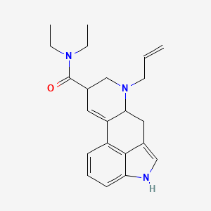 molecular formula C22H27N3O B10821287 6-Nor-allyl-lysergic acid diethylamide 