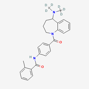 molecular formula C27H29N3O2 B10821302 Mozavaptan-d6 