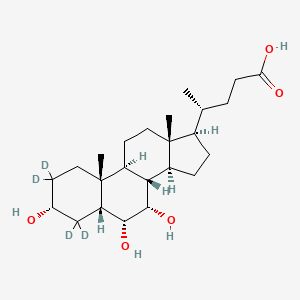molecular formula C24H40O5 B10821355 Hyocholic Acid-d4 