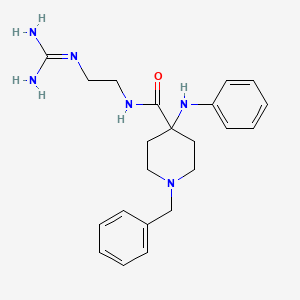 molecular formula C22H30N6O B10821458 4-anilino-1-benzyl-N-[2-(diaminomethylideneamino)ethyl]piperidine-4-carboxamide 