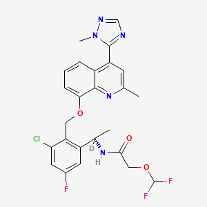 molecular formula C25H23ClF3N5O3 B10821495 Deucrictibant CAS No. 2340111-58-0
