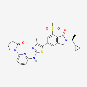 molecular formula C27H29N5O4S2 B10821542 AZD8154 CAS No. 2215022-45-8