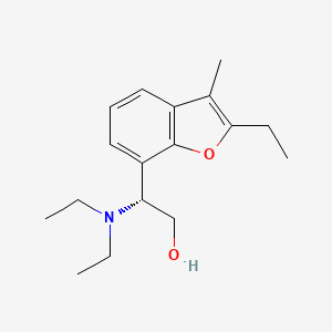 molecular formula C17H25NO2 B10821626 (2R)-2-(diethylamino)-2-(2-ethyl-3-methyl-1-benzofuran-7-yl)ethanol 