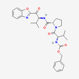 molecular formula C30H36N4O6 B10821795 Cbz-Val-Pro-Val-(2-benzoxazole) 