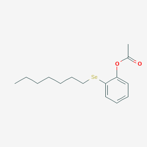 molecular formula C15H22O2Se B10821801 (2-heptylselanylphenyl) acetate 