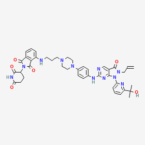 molecular formula C42H45N11O6 B10821857 Pomalidomide-C3-adavosertib 