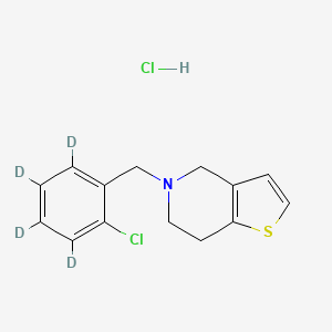 molecular formula C14H15Cl2NS B10821913 Ticlopidine-d4 (hydrochloride) 